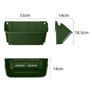 Naturix กระถางต้นไม้พลาสติกติดผนังสีเขียวแนวตั้งที่จดสิทธิบัตรแล้วพร้อมระบบชลประทาน - Product Image 5