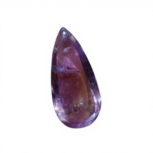 Precioso cuarzo natural de amatista púrpura, cristal de alta calidad en forma de pera, cabujón suelto FAIJAN GEMS Rajasthan para la fabricación de joyas - Product Image 1