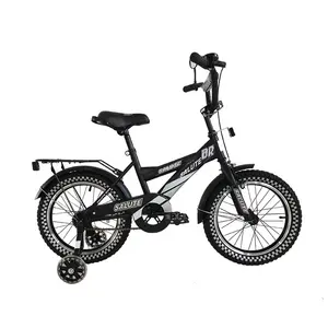 Vélo en acier pour enfants 16 pouces, modèle le plus populaire de bonne qualité, noir bleu, avec panier à l'avant, russie - Product Image 1
