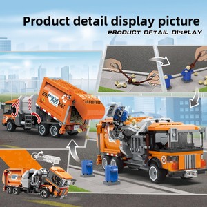 Camión de <span class=keywords><strong>Basura</strong></span> de la Saneación Urbana 18016-17, <span class=keywords><strong>Juguete</strong></span> Educativo de Bloques de Construcción para Niños, Partículas Pequeñas, Material ABS - Product Image 2