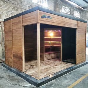 Gazebo de casa de madera para exteriores, sauna, baño, spa y ducha - Product Image 3