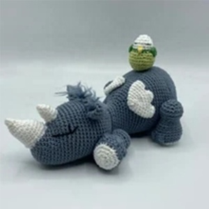 100% Baumwolle Weiches Amigurumi Spielzeug für Kinder Individuelles Stopfen Strickspielzeug als Geschenkset Häkeldrachenpuppe für den Weihnachtstag - Product Image 6