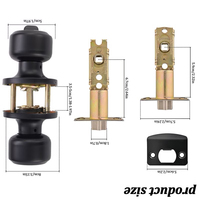 Serrure de porte intérieure de salle de bain en acier inoxydable SS304 de qualité supérieure, bouton rond durable, serrure à bille