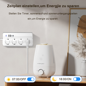 Regleta Inteligente WiFi Zigbee Matter EU LangYeao de 3500W 16A, 4 Tomas de Corriente con Control Independiente, 3 Puertos USB y 1 Tipo-C, Compatible con Home Assistant y Alexa - Product Image 5