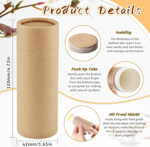หลอดกระดาษแบบดันขึ้นสำหรับแท่งระงับกลิ่นกายแบบธรรมชาติ ขายส่ง - Product Image 3