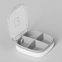Organisateur de pilules hebdomadaire portable en plastique à 4/6 compartiments et boîte de voyage avec étui de rangement facile à transporter