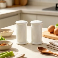 Pot à bougie en verre de porcelaine blanche, salière, distributeur d'épices, micro-ondable, durable, écologique, résistant à la chaleur, parfumé, 4 oz, pour la maison