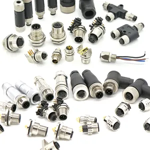 M12 lắp ráp Cáp nam cho nữ IP67 IP68 không thấm nước tùy chỉnh 3 4 5 6 7 8 pin M16 M23 Dây cảm biến thông tư Led kết nối