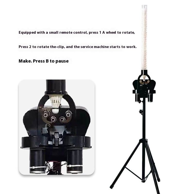 Automatic Badminton Serve Training Equipment-Intelligent Remote Control Shuttlecock Practice Shooting Machine for Players