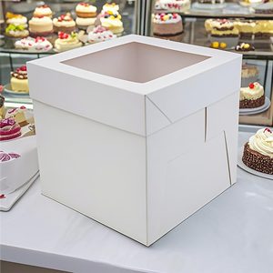 Tùy chỉnh cao bánh Hộp bao bì đám cưới bánh sinh nhật hộp với cửa sổ - Product Image 1