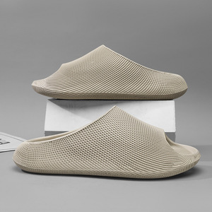 2026 Thick Cushioned Anti Slip Slide <b>Slippers</b> Men Durable Grid Surface Water Resistant Summer Breathable Sandals For Indoor Rest - Product Image 2