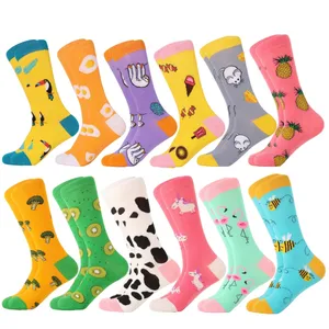 Europe and the United States new autumn and winter cartoon cute small animal fruit series male couple leisure socks