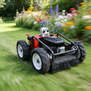 CE Certified 24V Industrial Self Propelled Robot Lawn Mower <b>125cc</b> 4-Cycle <b>Engine</b> Single Cylinder 2200W Crawler Brush Cutter - Product Image 4