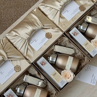Coffret cadeau couleur champagne avec produits de beauté et sac cadeau pour demoiselles d'honneur, fête prénuptiale, cadeau de salon