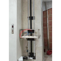 50kg 100kg Elektrikli Mini Mutfak Asansörü Ev ve Oteller İçin/ Tepsi Tipi Yiyecek Taşıma Asansörü