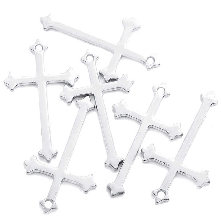 YuenZ 100jpcs/bag 7 Colors Zinc Alloy Cross Charms for