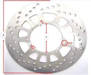 Disco de Freno Delantero para Motocicleta YAMAHA <span class=keywords><strong>DT</strong></span> <span class=keywords><strong>125</strong></span> - Product Image 1