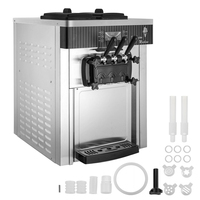 Remise sur les ventes d'usine de machines à glaçons italiennes en acier inoxydable et en cuivre commerciales douces 3 saveurs