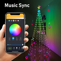 Lumières LED pour arbre de Noël artificiel intelligentes RGB avec télécommande pour les fêtes