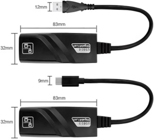 Cable Adaptador USB 3.0/Tipo-C a RJ45 Gigabit Ethernet, 100/1000Mbps, Tarjeta de Red LAN Cableada, Compatible con Laptop y Computadora de Escritorio - Product Image 4