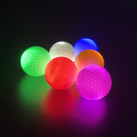 Vente chaude Night Ball Supports Logo personnalisé 6 couleurs au choix Balle de golf Surlyn LED de haute qualité
