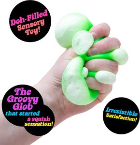 Best-seller transfrontalier : Jouets sensoriels Needoh Schylling the Groovy Glob, jouets de décompression à presser - Product Image 3