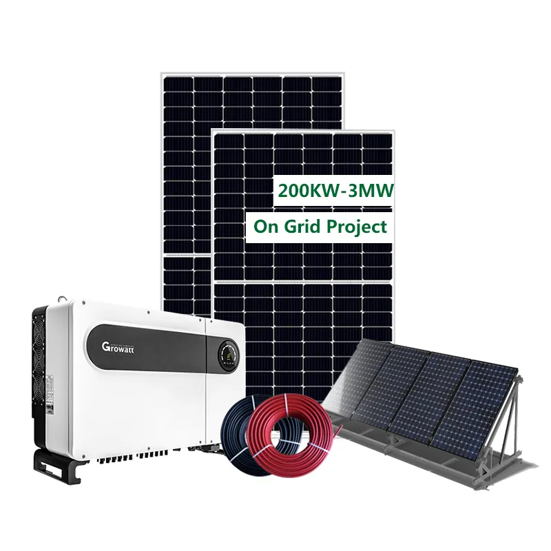 Lovsun Complete home solar system on grid solar panel system 200kw solar energy system price home office use