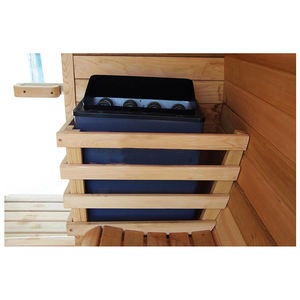 Sauna traditionnel en bois massif pour 6 personnes avec fenêtre panoramique - Product Image 5