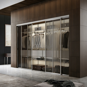 2026 Modern Wardrobes Custom Bedroom Combination Cabinets Black Luxury Glass Wardrobes Custom <strong>Closet</strong> - Product Image 5