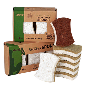 Esponjas exfoliantes multiusos ecológicas <span class=keywords><strong>de</strong></span> limpieza biodegradables y respetuosas con <span class=keywords><strong>la</strong></span> tierra <span class=keywords><strong>de</strong></span> celulosa <span class=keywords><strong>de</strong></span> madera <span class=keywords><strong>de</strong></span> fibra natural en forma <span class=keywords><strong>de</strong></span> cintura para platos - Product Image 5