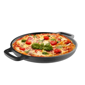 Sartén <span class=keywords><strong>de</strong></span> <span class=keywords><strong>hierro</strong></span> <span class=keywords><strong>fundido</strong></span> para panqueques, sartén para hornear pizza para el hogar, sartén antiadherente para panqueques <span class=keywords><strong>de</strong></span> mano, plato para panqueques - Product Image 3