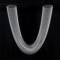 Décoration de scène de banquet, rideau de perles acryliques de luxe pré-assemblé et réglable pour plafond de mariage, ornement suspendu, effet eau