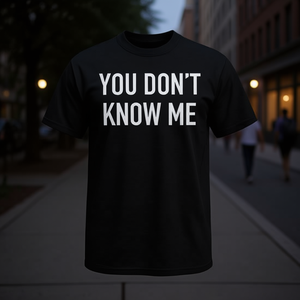 Camiseta con Frase Popular 'You Don't Know Me', Colección de Camisetas Promocionales - Product Image 1