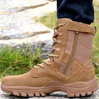 Chaussures montantes, chaussures de randonnée pour hommes à semelle épaisse, durables, antidérapantes, légères, respirantes, bottes tactiques de travail pour hommes