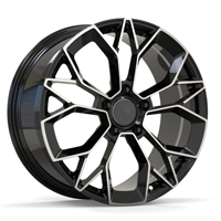 Nouvelles jantes forgées Y-Mesh Design 20 pouces 5x112 PCD noir mat usiné, moyeu monobloc 6061-T6 pour Fiat 500e
