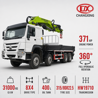 Camion-grue articulé Zoomlion HOWO 8x4 38T, hauteur de levage 25m, plateau de chargement 8.5m, garantie internationale