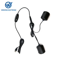 Interrupteur électronique à bouton-poussoir 3 niveaux 5V en ABS pour oreiller de massage, protection IP65, moteurs vibrants