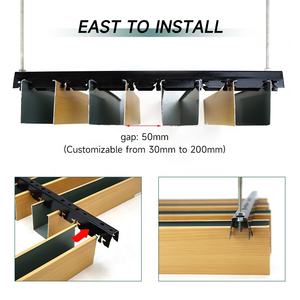 アルミ天井線形バッフル天井木目屋内屋外工場卸売装飾 - Product Image 4