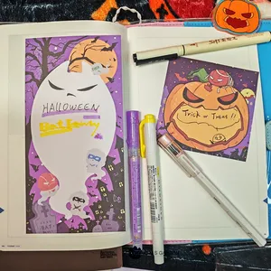 Halloween tùy chỉnh Cmyk BAT nhà + Mặt nạ đầu đỏ tự dính 3*3 inch Ghi Chú dán - Product Image 4