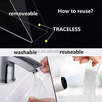 Ruban Nano Transparent Multi-Tailles, Adhésif Double Face Ultra-Résistant, Amovible, Étanche, en Gel, pour Fixation de Tapis, Décoration Murale et Bricolage
