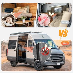 MVP Car <b>Door</b> Mosquito <b>Screen</b> <b>Mesh</b> Curtain Magnetic Ventilation Net For RV Camping Outdoor Use Breathable Protection - Product Image 1