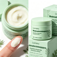 Crème Apaisante Revitalisante aux Herbes 100g Formule Végétale pour Soin Hydratant Quotidien du Visage OEM Marque Privée Personnalisée