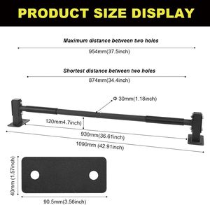 Doorway <strong>Pull</strong> up <strong>Bar</strong> Heavy Duty Wall Mount Chin up <strong>Bars</strong> Joist/<strong>Beam</strong> <strong>Pull</strong> up <strong>Bar</strong> With Wood Mount and Wall Mount Screws - Product Image 4
