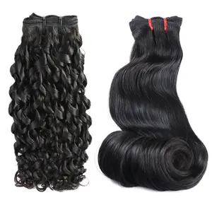 Wholesale Brazilian Funmi Hair Double Drawn Egg Curl Remy Hair Extension Flexi /Pissy /Pixie Spring Curl Human Hair
