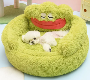 Großhandel Hochwertige Zwinger Slip Fluffy Sofa Couch Bett Cartoon Tier Design Haustier Weiche Plüsch Wärme Luxus Haustier Hunde bett für Haustier - Product Image 3