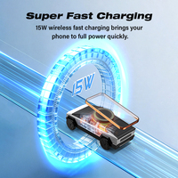 Meilleur chargeur sans fil magnétique rotatif à double moteur 25W 4-en-1 avec charge rapide et haut-parleur pour téléphone, montre connectée et écouteurs