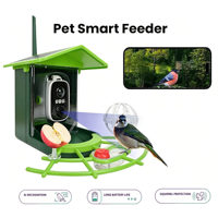 Mangeoire à oiseaux intelligente avec caméra HD 2,5K, reconnaissance d'oiseaux par IA, alimentation solaire, alerte en temps réel, capture automatique, excellent cadeau pour les amoureux des oiseaux