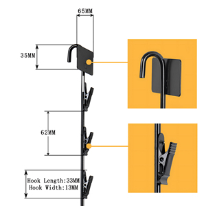 Hookei Hiển Thị OEM Chip Hiển Thị Giá Treo Bán Lẻ Kim Loại Mùa Xuân <span class=keywords><strong>Clip</strong></span> Hàng Hóa Dải Với Móc - Product Image 6