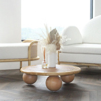 Ensemble de meubles personnalisés pour jardin, patio, bureau à domicile, salon, chambre, hôtel, table à thé en rotin tressé, table basse d'angle en bois