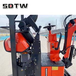 Piccola ruota escavatore cina migliore alta qualità 1ton 1.2 Ton con 6 pneumatici 0.025 M3 capacità secchio 1200 Kg escavatore ruota - Product Image 3